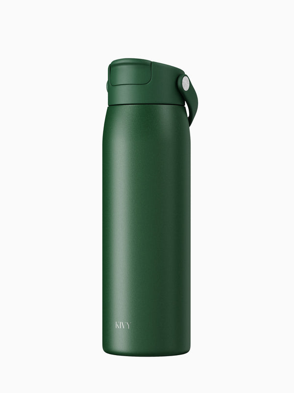 Trinkflasche | Edelstahl | Mit Strohhalm