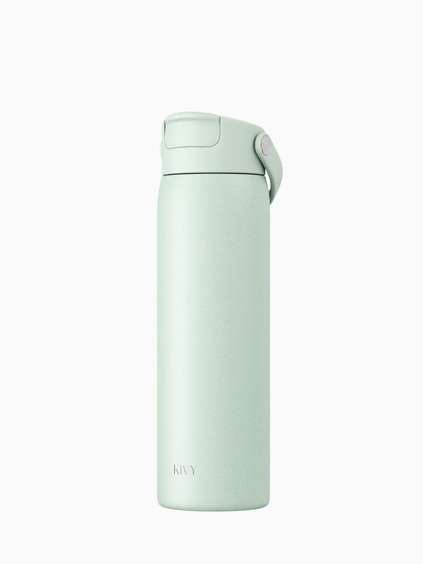 Trinkflasche | Edelstahl | Mit Strohhalm
