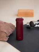 Trinkflasche | Edelstahl | Mit Strohhalm