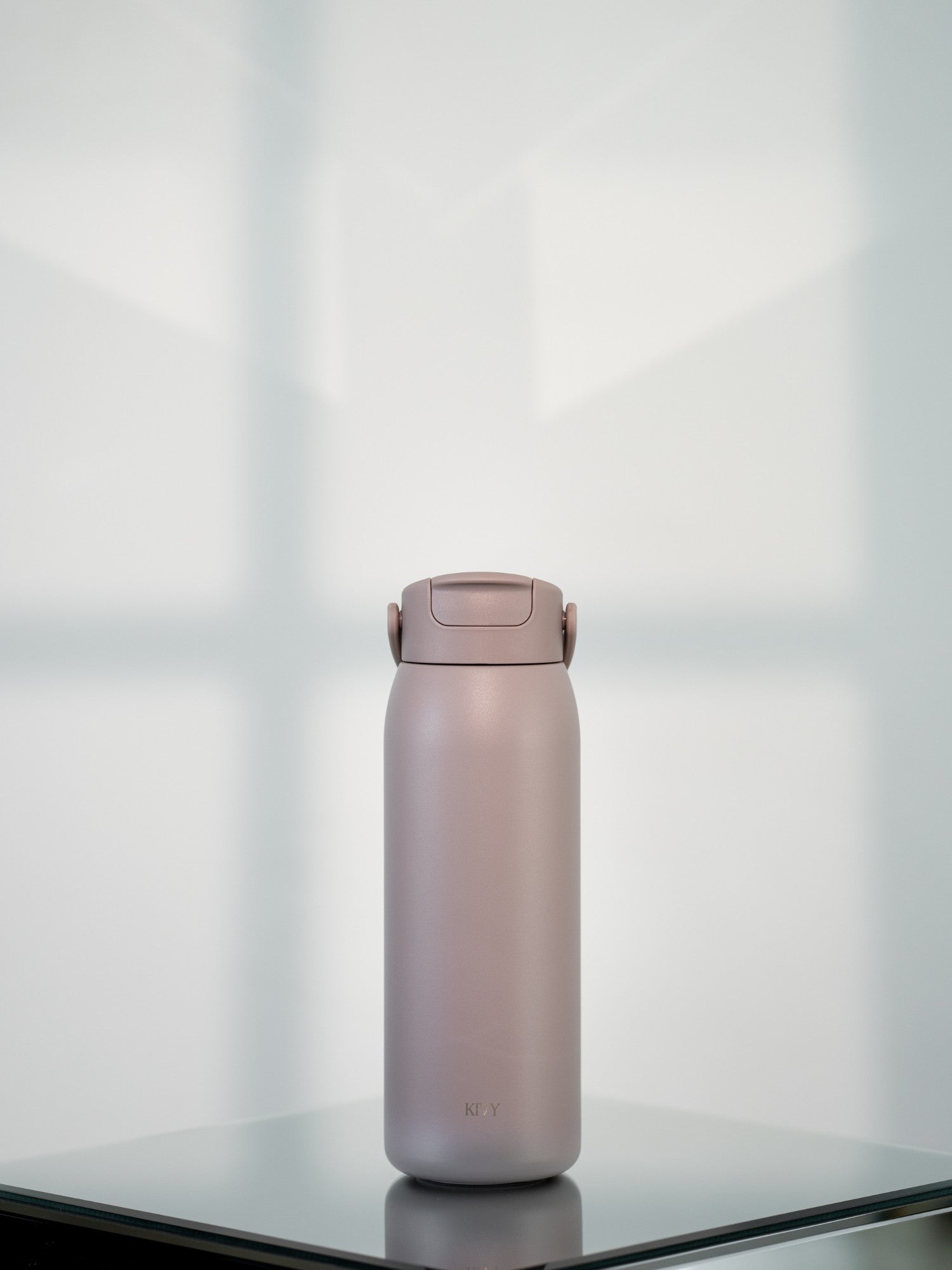 Trinkflasche | Edelstahl | Mit Strohhalm