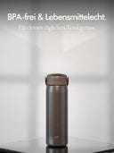 Trinkflasche | Edelstahl | Mit Strohhalm