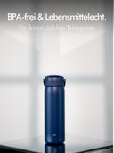 Trinkflasche | Edelstahl | Mit Strohhalm