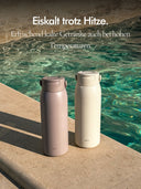 Trinkflasche | Edelstahl | Mit Strohhalm