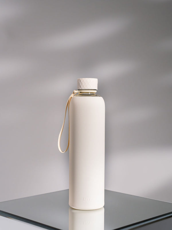 Glasflasche mit Silikonschutz