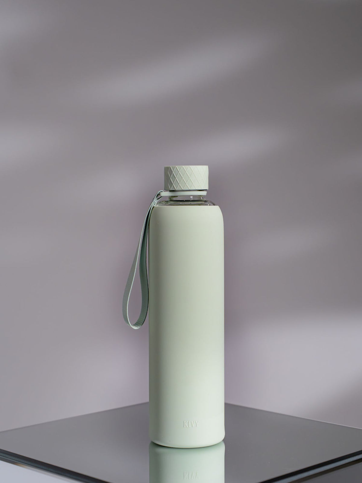 Trinkflasche | Glas mit Silikonschutz