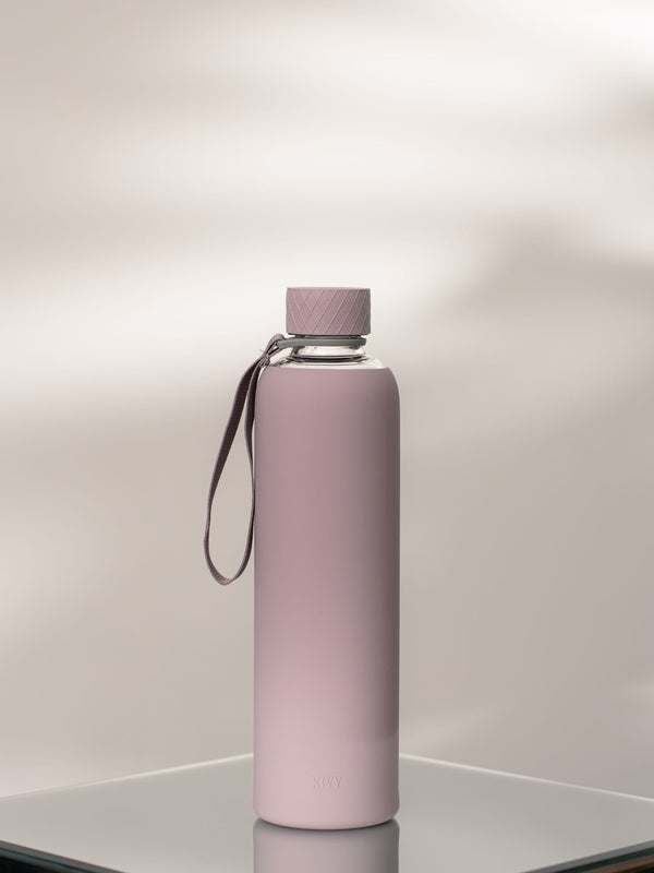 Trinkflasche | Glas mit Silikonschutz