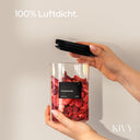 Vorratsgläser mit transparentem Glasdeckel | Weiß