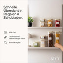 Vorratsgläser mit transparentem Glasdeckel | Weiß
