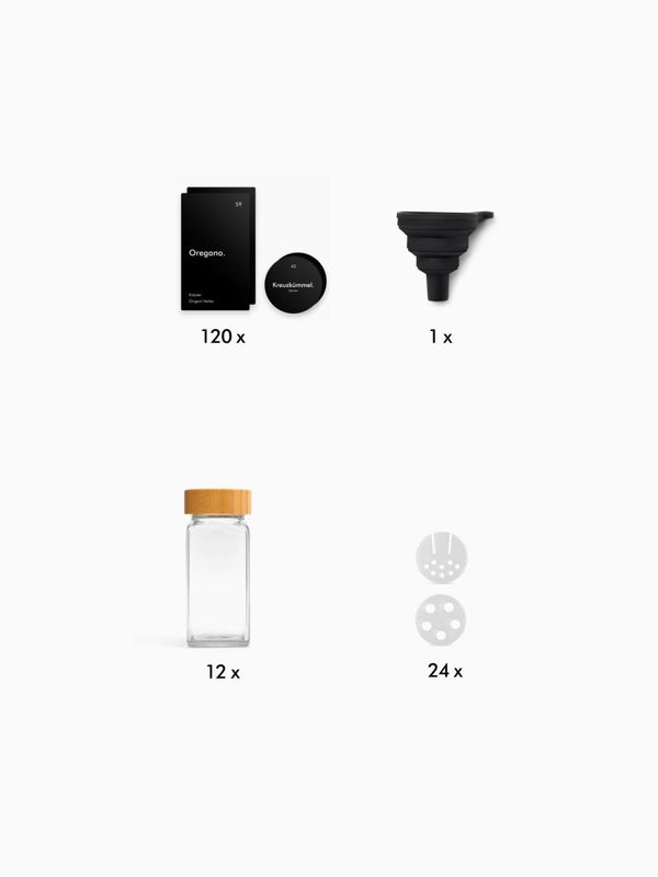 Gewürzgläser 12er Set