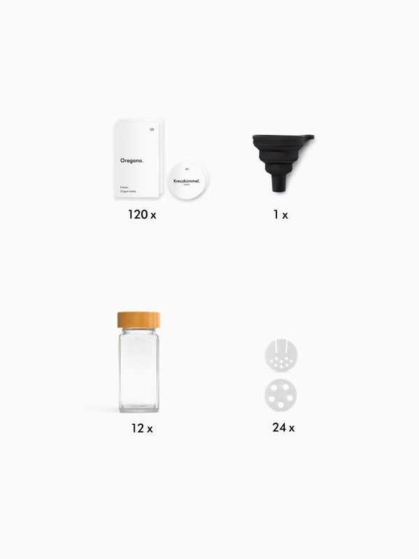 Gewürzgläser 12er Set