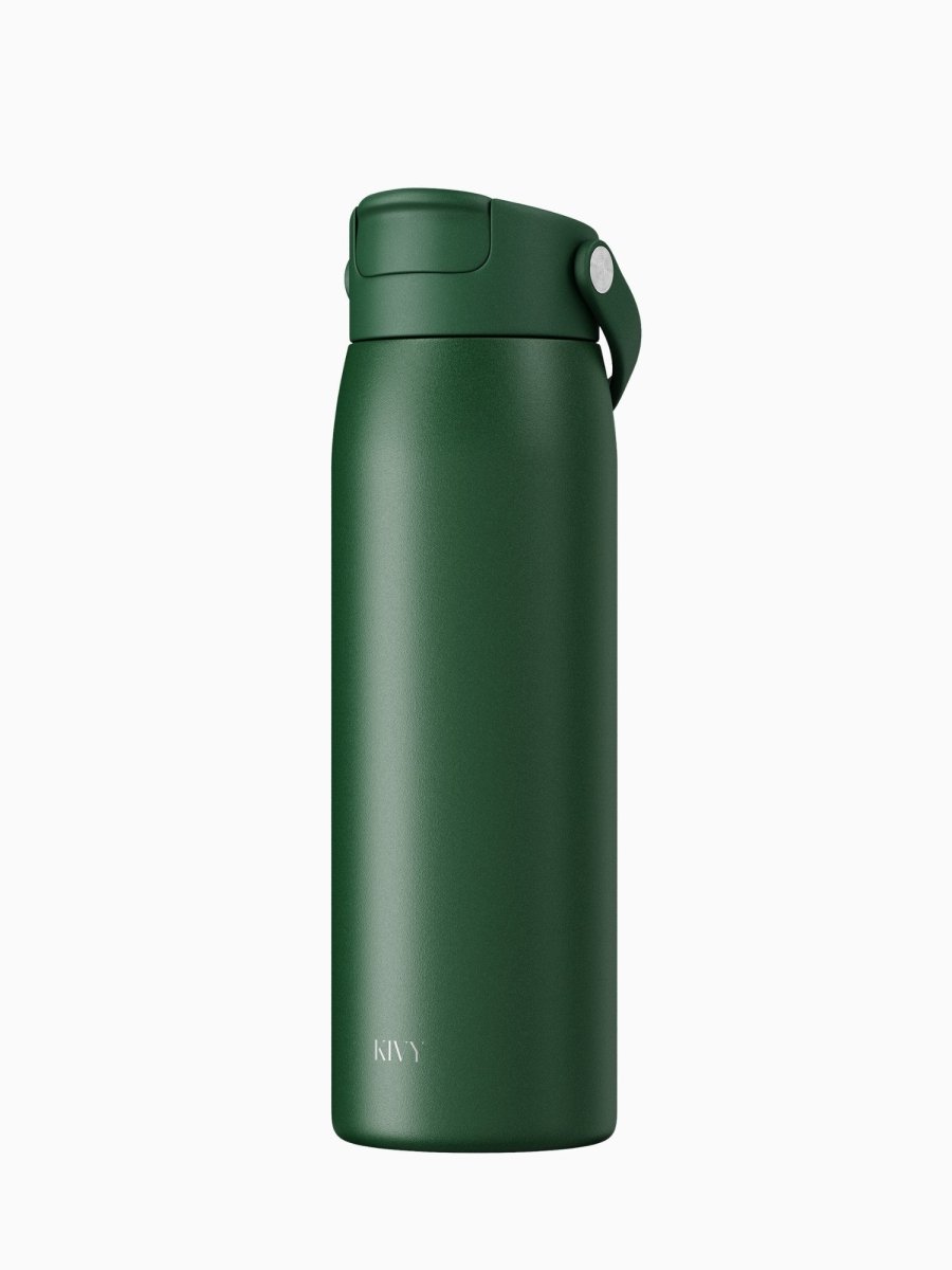 Trinkflasche | Edelstahl | Mit Strohhalm