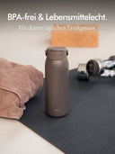 Trinkflasche | Edelstahl | Mit Strohhalm