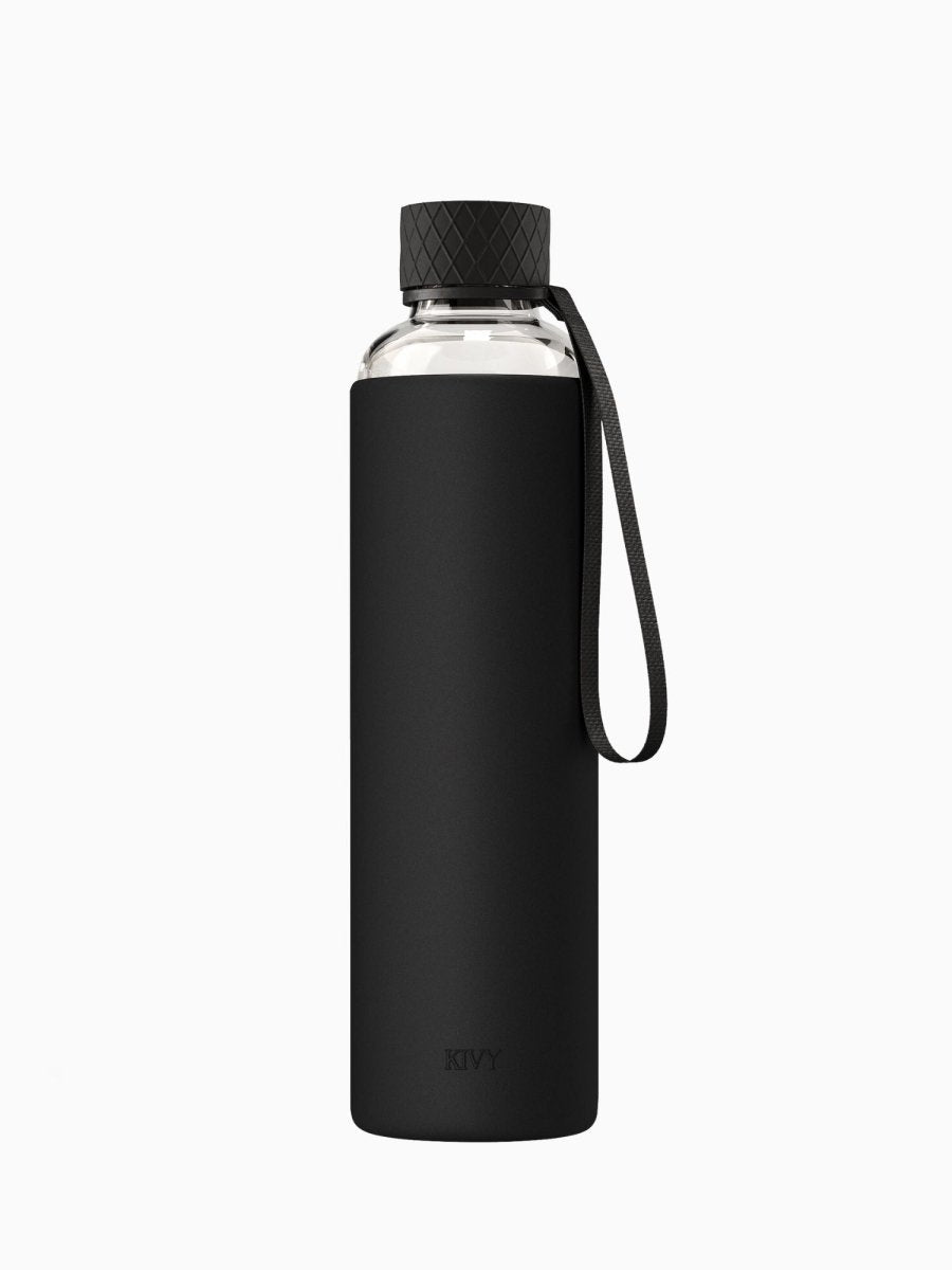 Trinkflasche | Glas mit Silikonschutz