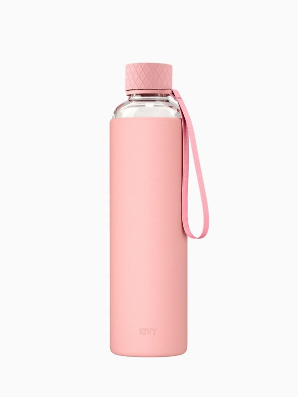 Trinkflasche | Glas mit Silikonschutz