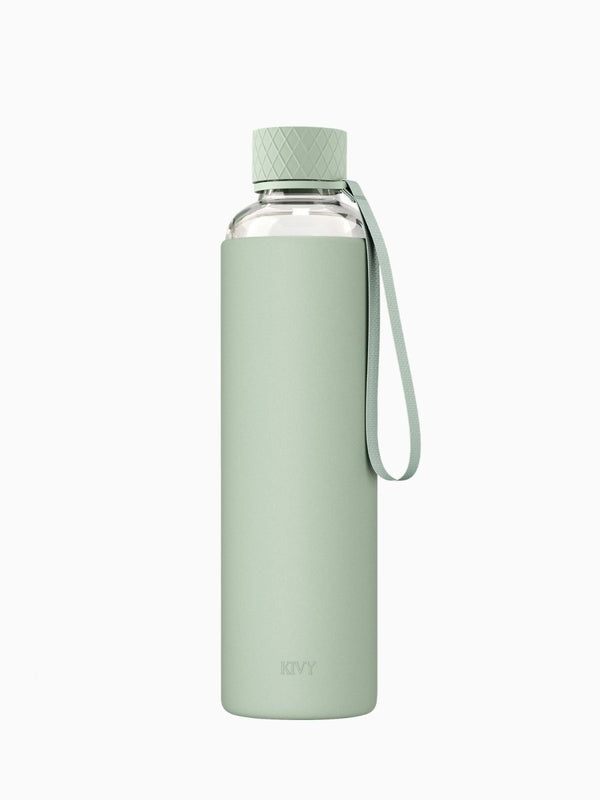 Trinkflasche | Glas mit Silikonschutz