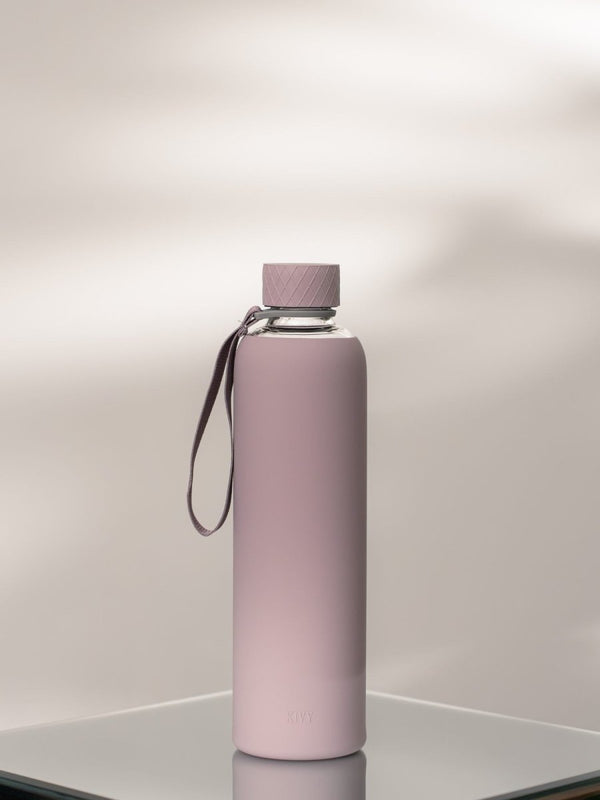 Trinkflasche | Glas mit Silikonschutz