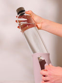 Trinkflasche | Glas mit Silikonschutz