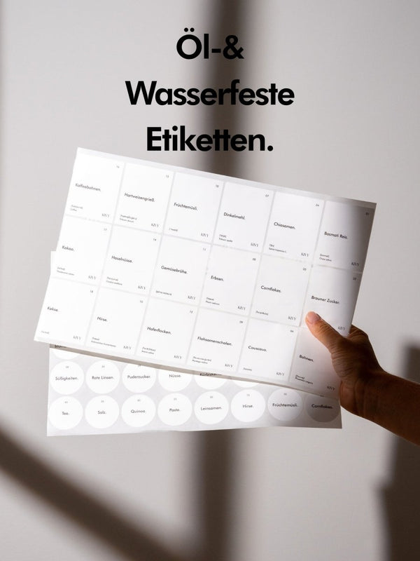 Vorratsgläser | Eckig mit Etiketten