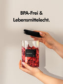 Vorratsgläser mit transparentem Glasdeckel | Schwarz