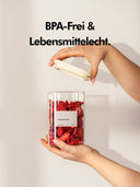 Vorratsgläser mit transparentem Glasdeckel | Weiß
